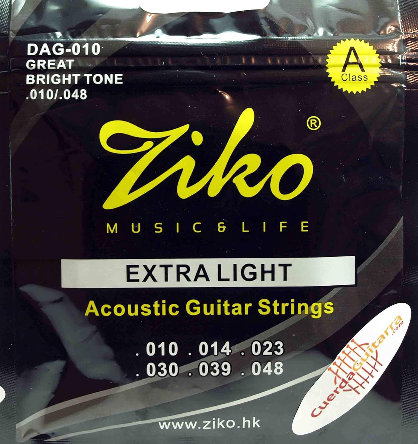 Ziko Acoustic Guitar Strings – Extra Light (.10)